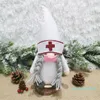 Christmas Doctor Nurse Gnome Plush Ornaments Swedish Santa Xmas Tree Decor Holiday Home Party Decoration