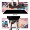 Mouse Pads Wrist Rests Japanese Style Great Wave Cherry Blossom Sakura Mouse Pad Gaming XL Home Custom Computer Mousepad XXL Carpet Anti Slip PC 221028