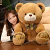 45CM Kawaii ours en peluche jouets en peluche dessin animé ours bruns peluche oreiller luxe vacances cadeau pour enfants petite amie