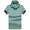 Partihandel 2219 sommar nya polos skjortor europeiska och amerikanska m￤ns korta ￤rmar casual colorblock bomull stor storlek broderad mode t-shirts s-2xl