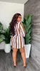 Women Casual Dresses Sexy V Neck Long Sleeve Striped Wrap Above The Knee Length Loose Mini Dress with Belt