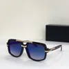 Mężczyzn Pilot Sunglasses 8042 Crystal Gold Blue Gradient Niemcy Hip Hop okulary Sunnies Summer Outdoor UV400 Oczoce z pudełkiem