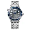 Relógio automático para homem limitado relógios de pulso automáticos 41mm movimento mecânico vidro volta esportes mar masculino azul prata watchs274u