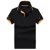 Wholesale 2218 Summer New Polos Shirts European and American Men's Short Sleeves Casual Colorblock Cotton Large Size Embroidered Fashion T-Shirts S-2XL