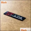 Автомобильные наклейки Metal ST Line ST LINE CAR EMBLEM Значок наклейка 3D наклейка для Ford Focus mondeo Chrome Matt Sier Black Drop Delivery 2022 Dhxqo