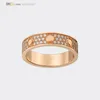 Carti Ring Designer Rings Love Ring Diamond Pave Wedding Rose Band Women/Men Luxury Jewelry Titanium Steel Gold-Plated Never Fade Not Allergic 21491608