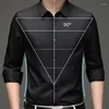 Men's T Shirts Anti-wrinkle Non-iron Elastic Slim Fit Men's Casual Long-sleeved Shirt White Black Blue Red Social Formal