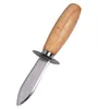 50 pcs manche en bois huître couteau à écailler outils en acier inoxydable en bois huîtres couteaux cuisine nourriture ustensile outil