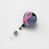 Anneaux clés de style cristal rétractable badge Reel Metal avec clip Landyard pour les infirmières étudiants médecins Holder Office ID Keychian D SMTY1