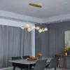 Kroonluiers keukenbar led kroonluchter ster fel verlichting heldere glashoogte verstelbare hanglamp voor Noordse woonkamer slaapkamer restaurant
