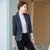 Abiti da donna alla giacca da donna moda da un bottone a strisce sottili ol stili blazer invernali autunnali per donne lavoro da lavoro da lavoro in blazer