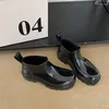 Botlar Toe Toe Kadın Ayak Bileği Plastik Ayakkabı Yağmur Çotları Üzerinde Düz Topuklu 7 Renk Yeşil Pembe Kahverengi Beyaz Mavi Kar Açıklıkları 39