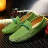 Dres Shoe Marka Erkekleri Orijinal Deri Ayakkabı İnek Süet Siyah Kadın Loafer Moccasin Sürüş İtalyan Tasarımcı 220723