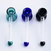 Colored Glass Oil Burner Mini Smoking Handle Pipes Gourd Smoking Pipe for Bong Hookahs Tobacco Dab Rig Accessories