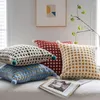 Kudde Nordic Ins Wind Lamb Velvet tredimensionell checkerboard Cut Flower Pillow Case vardagsrum soffa kontor midja