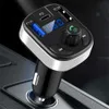 USB Chargerauto Bluetooth 5.0 FM-Zender Dual USB PD Type C Snelle Конат Autolader Bluetooth Microfoon Microfoon Microfoon Modulator Modulator