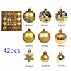 パーティーデコレーション60mmクリスマスボールの装飾品42ピースクリスマスツリーシャタープルーフ飾り飾り飾り飾り飾りの形式のスタイル