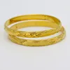 Bracciali Bangle 6 pezzi etiope Dubai Gold Ladies Flower Nuziale gioielli da sposa africani Articoli del Medio Oriente