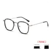 Lunettes de soleil Frames Mimiyou Blue Light Alloy Square Glasshes Femme Femmes Elegant Optical Eyewear Men Eyeglass Clear UV400 Computer