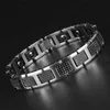 Bracciale in acciaio di tungsteno lucido MEN039S Bracciale Germanio nero Gift Health per Friend7956411