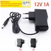 Universal 100-240V a 12V 1A 1000mA AC para fonte de alimenta￧￣o DC Adaptador de carregamento para LED Light Light CCTV