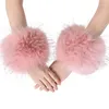 Knee Pads Fluffy Fur Cuffs Jackets Faux Arm Warmer Bracelet Detachable Sleeve Hand Natural Wrist Snap