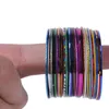 30 rouleaux de couleurs rayures ligne de ruban adhésif 1 mm décoration nail art autocollant multi-couleurs ongles motifs de surbrillance cloue ongles rayons ruban adhésif enveloppement autocollants