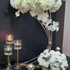 decorazione Candelabri in metallo Portacandele in acrilico Centrotavola per matrimoni Supporti per fiori Vasi Decorazione per feste in piombo imake493