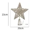 Parıltılı Noel Ağacı Topper Yıldız Dekorasyon Noel Treetop Ev Dekor 8 İnç/20 cm Kırmızı Altın Gümüş Mavi XBJK2210