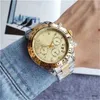 Montres chronographes montres de créateurs de mode de luxe calendrier en acier inoxydable ceinture de haute qualité montre de chronométrage pleine fonction pour hommes