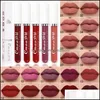 Brillant À Lèvres Brillant À Lèvres 18 Couleurs Nude Mat Liquide Rouge À Lèvres Mate Étanche Longue Durée Hydratant Lipgloss Maquillage Cosmétiques 120 Pcs Dhry6