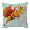 Kussen Merry Christmas Cover Cartoon Santa Claus Print Case Xmas Gifts Home Decor Office Sofa Throw 45x45cm