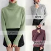 Cashmere Knitted Sweater Women 2021 Autumn Winter Korean Turtleneck Long Sleeve Pullover Female Jumper Green Knitwear