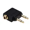 3,5 mm Jack audio hoofdtelefoonaansluiting adapter voor luchtvaartvliegtuigen reis oortelefoon headset 3,5 mm converterplug adapter