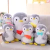 25 cm/45 cm Kawaii étreignant fruits pingouin en peluche jouet mignon dessin animé Animal pingouin peluche poupée filles amoureux saint valentin cadeaux