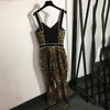 Luxury Leopard Womens Jumpsuits Sexy Sling Playsuit Summer Fashion Sexy Long Rompers