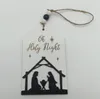 Créatif nouvelle décoration de noël en bois pendentif artisanat maison fête décor de noël SN26