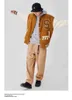 Hoodiemen's Spring and Autumn Stitched Letter Brodered Baseball Jacket Men's American Casual Loose Offle Work Jacket