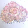 Nail Glitter Pink 50g Flake مختلط مسدس حرفة الجملة CHRAMELEON الترتر البولندية DIY راتنج الايبوكسي الوحل الوحل