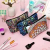 Bolsas de cosméticos Multiplimes Favoram Favor Sublimation Blanks Diy Transferência de calor Sacos de maquiagem Ferro em zíper Bolsa bolsa de produtos de higiene pessoal para DIY Escola de artesanato B1103