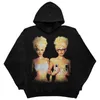 Woman Hoodies Y2K Harajuku Spider Butterfly printed letters Pullover Sweatshirts Large size man Hoodie cardigan Sport Letter Sweatshirt Casual Clothing