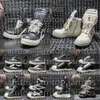 Designer boots with box genuine cowhide boots Luxury booties canvas boots black white red grey pink high top leather boot horse hair boots Low top suede boots