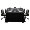 Conference Tablecloth, Black Solid Color, Rectangular, 2025 New ...