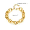 14k Gold Plated Chunky Thick Large Link Chain bracelet designer gold bracelet women designer bracelet jewelry luxury bracelet jewlery gold jewelry love braceletes