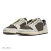Designer Basketball Shoes Men Low help 1S co-branded lightning barb Mocha Sports Sneakers Pine Green Black Cement Sail Pink Mens Trainers With Box 36-48