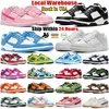 Local Warehouse Designer Panda Running Shoes Low White Black Gum Triple Pink Grey Fog University Blue Stock in USA Outdoor Mens Womens Sports Sneakers Trainers
