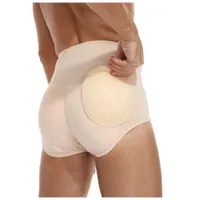 Men High Waisted Latex Body Fat Reducer Panties Tummy Control