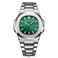 2024 LIGE New Men Watch Business Luxury Waterproof Male Clock Luminous Date Stainless Steel Square Quartz Men Watch reloj hombre