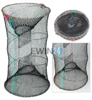 60CM Folding Fishing Net Fish Shrimp Minnow Crab Baits Cast Mesh Trap Dip  Lift Net Lifting Catching Nylon Fish Net Catch Crab
