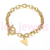 Charming 18k Gold-Plated Stainless Steel Bracelet for Her - Timeless Fashion Accessory